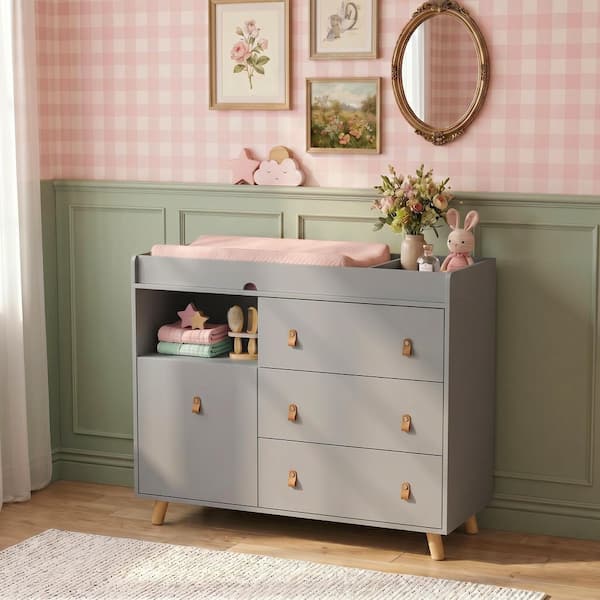 light grey dresser for nursery Grey Nursery Dressers & Gray Baby Dressers | Walmart