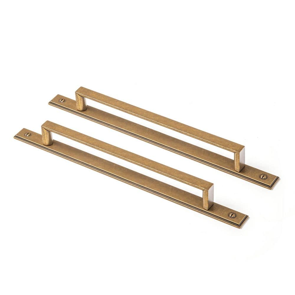 2-Pack 7-9/16 in. (192mm) Antique Brass Zinc Alloy Cabinet Pull with Sleek Elongated Backplate Drawer Bar Pull price history on PriceWatchPro