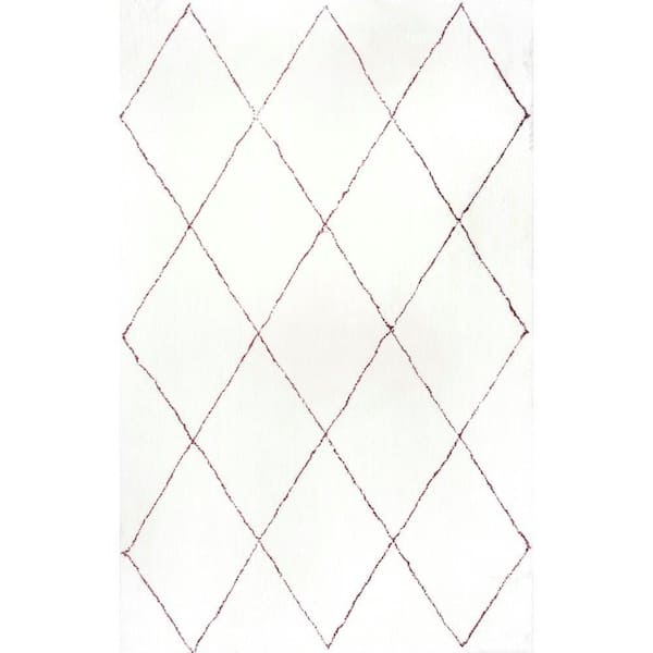 nuLOOM Armitra Moroccan Transitional Shag Natural 6 ft. x 9 ft. Area Rug
