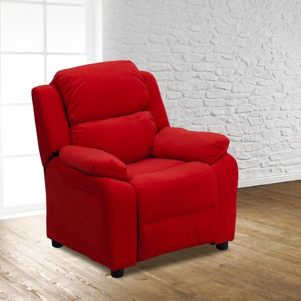 red microfiber chair