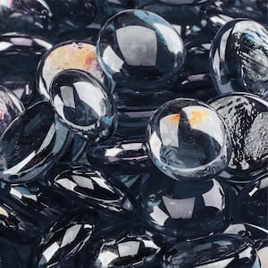 3/4 in. 10 lbs. Storm Gray Fire Glass Beads for Indoor and Outdoor Fire Pits or Fireplaces