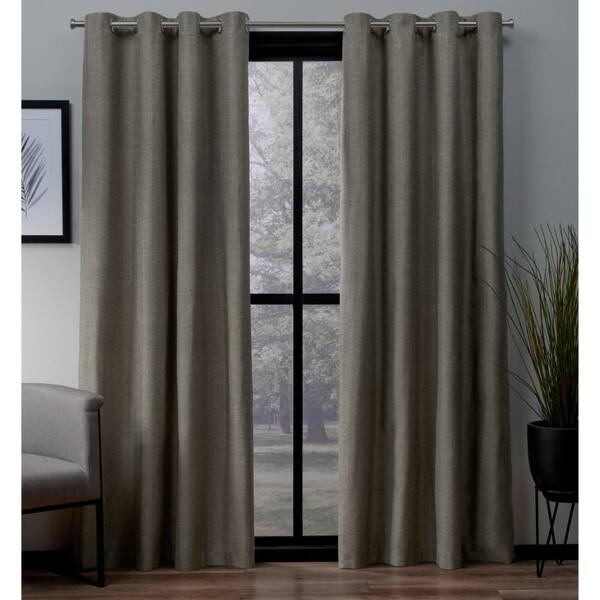 Unbranded Cafe Woven Thermal Blackout Curtain - 54 in. W x 96 in. L (Set of 2)