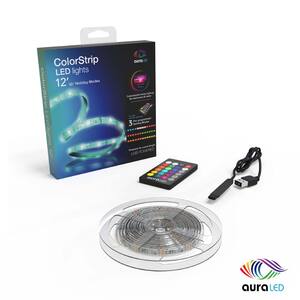 Aura 12 ft. LED Color Strip Light with Remote and Pre-Programmed Holiday Modes