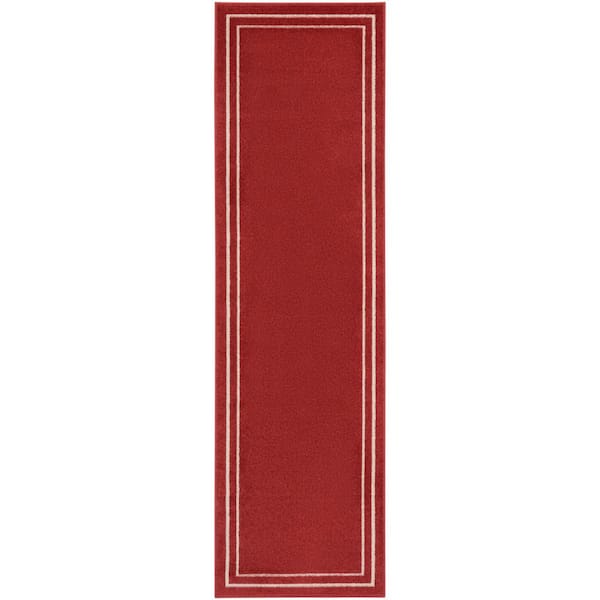 Nourison Nourison Essentials Brick Ivory 2 ft. x 6 ft. Solid Contemporary Runner Area Rug