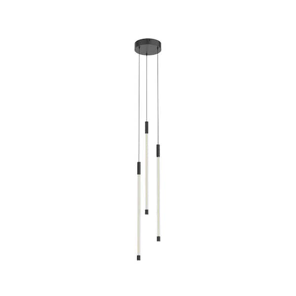 KUZCO Motif 21 in. 1 Light 21-Watt Black Integrated LED Pendant Light