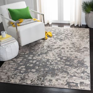 Madison Gray/Beige 2 ft. x 4 ft. Geometric Abstract Area Rug