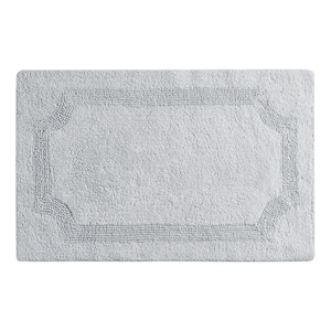 Reversible Light Grey 17 in. x 24 in. Cotton Bath Mat