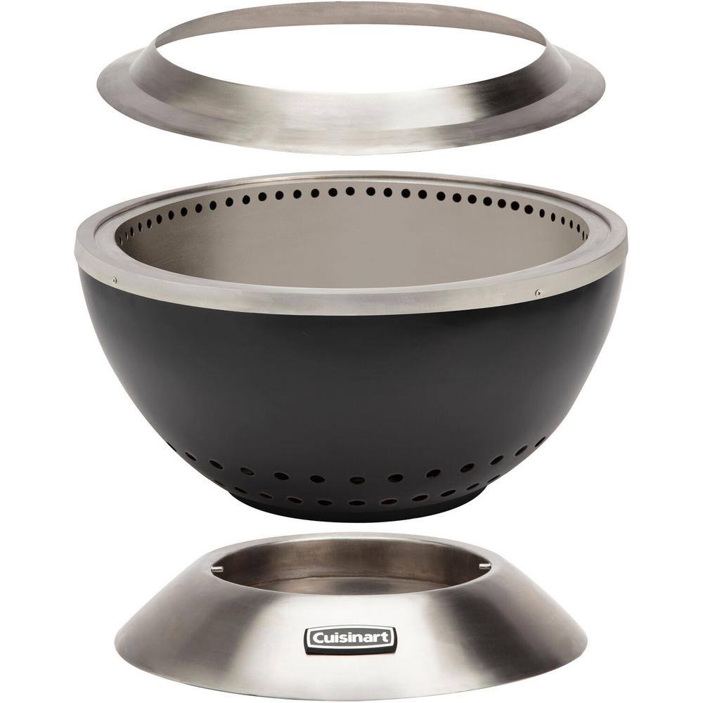 Cuisinart 25" Black Stainless Steel Smokeless Fire Pit