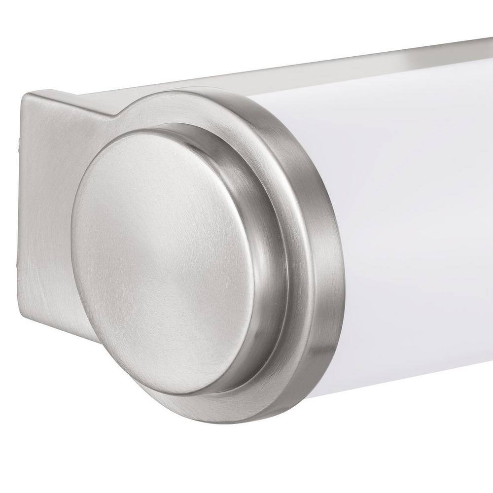 36" Brushed Nickel LED Linear Bath Bar with Acrylic Shade