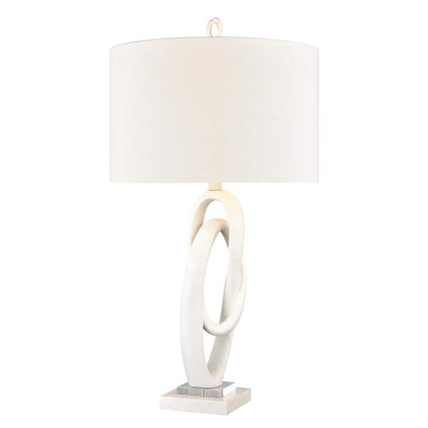 Titan Lighting Robbins 30 in. Matte White Table Lamp
