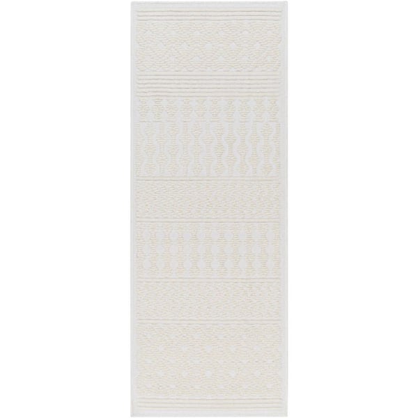 Lyna Cream Bohemian 3 ft. x 7 ft. Machine-Washable Indoor Runner Area Rug
