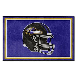 Baltimore Ravens Purple 4 ft. x 6 ft. Plush Area Rug