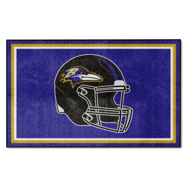 FANMATS Baltimore Ravens Purple 4 ft. x 6 ft. Plush Area Rug 38233