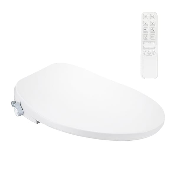 RAINLEX Electric Bidet Seat for Elongated Toilets in White