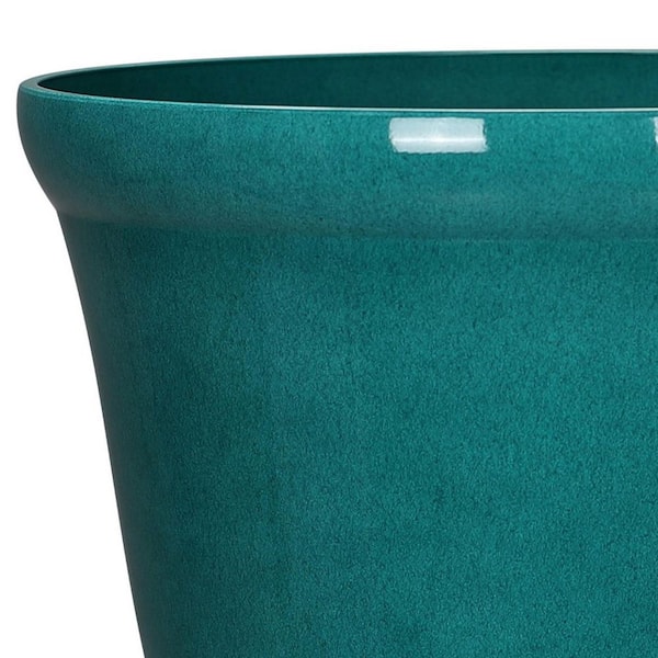 置物 Lime Emissary 22 in. D x 29 in. H Reef/Lime Ceramic Round Planter