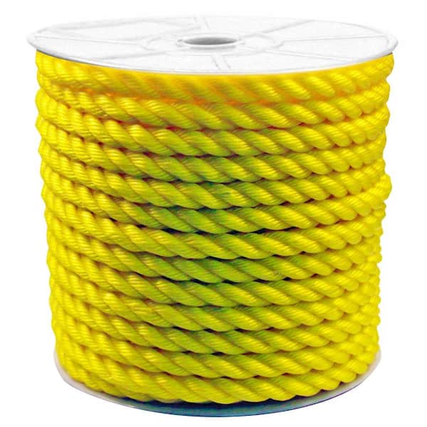 Rope King 3/4 in. x 200 ft. Twisted Poly Rope Yellow TP-34200Y - The Home  Depot