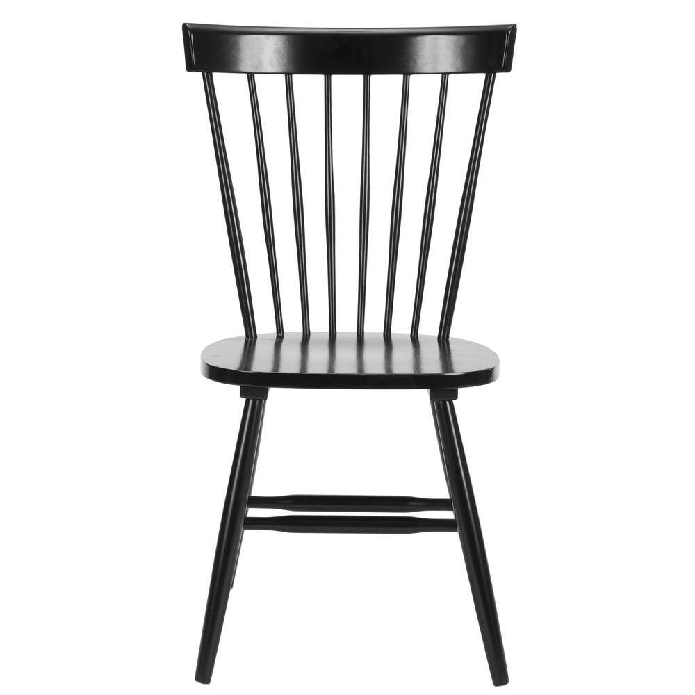 Black High Windsor Wood Slat Side Chair