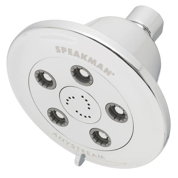 Speakman 3-Spray 4.5 in. Single Wall Mount Fixed Adjustable Shower Head in Polished Chrome