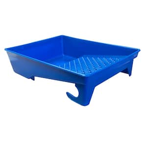 Encore Plastic Paint Tray with Brush Holder - Blue - 9 in 2298