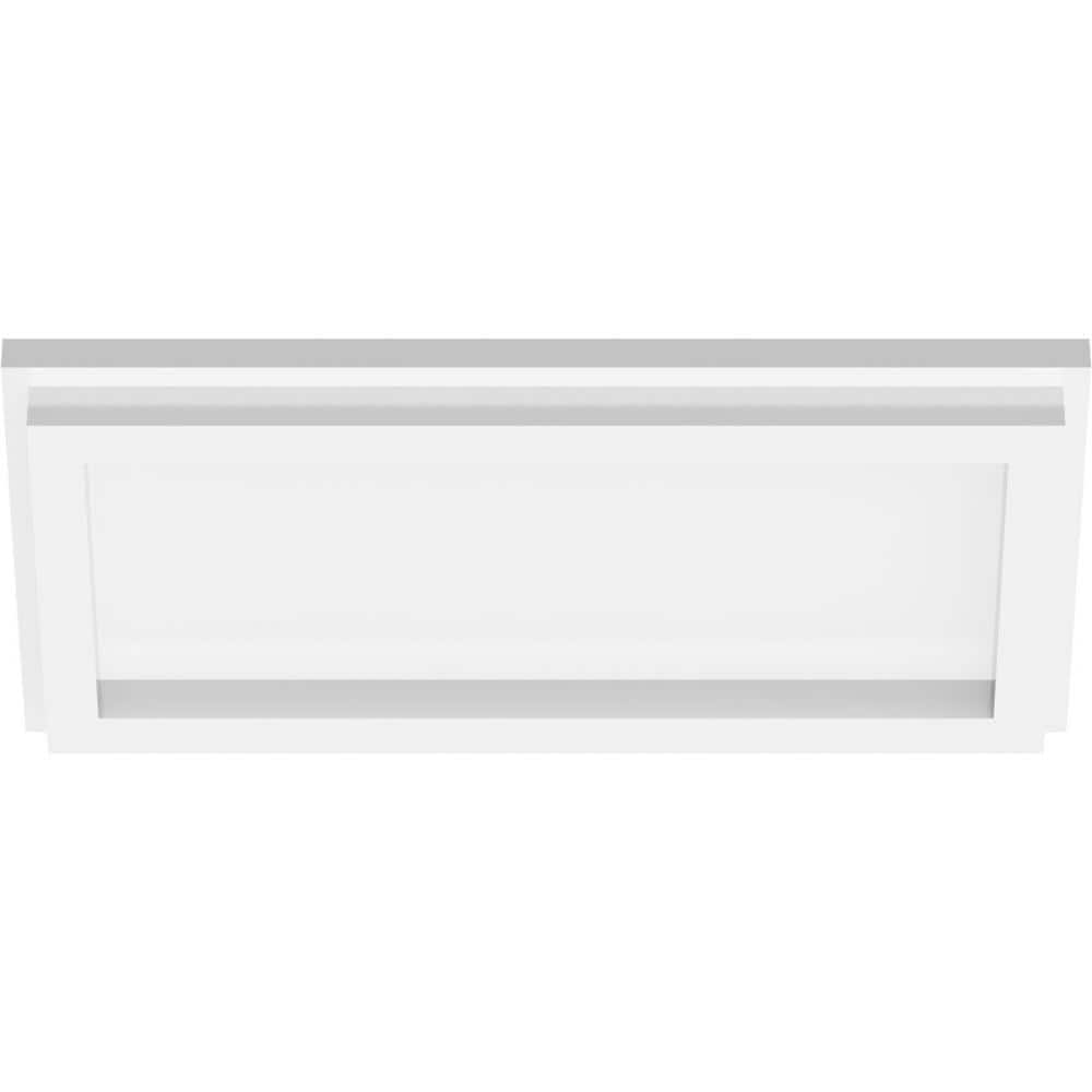 White Architectural Grade PVC Rectangle Ceiling Medallion, 10" x 5"