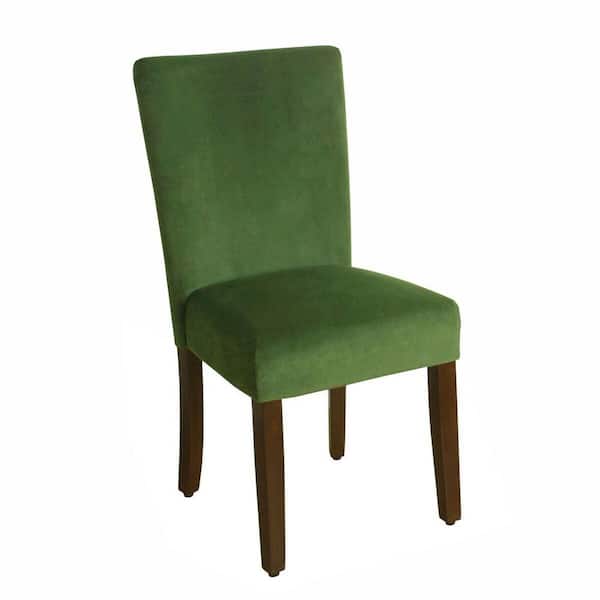Homepop Parsons Green Velvet Upholstered Dining Chair (Set of 2)