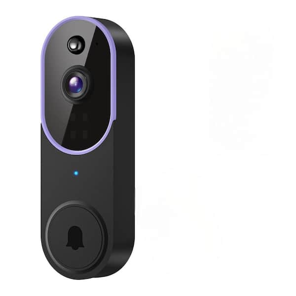 1080P Wireless Video Doorbell Camera AI Human Detection Night Vision 2-Way Audio 2.4G WiFi Only Purple