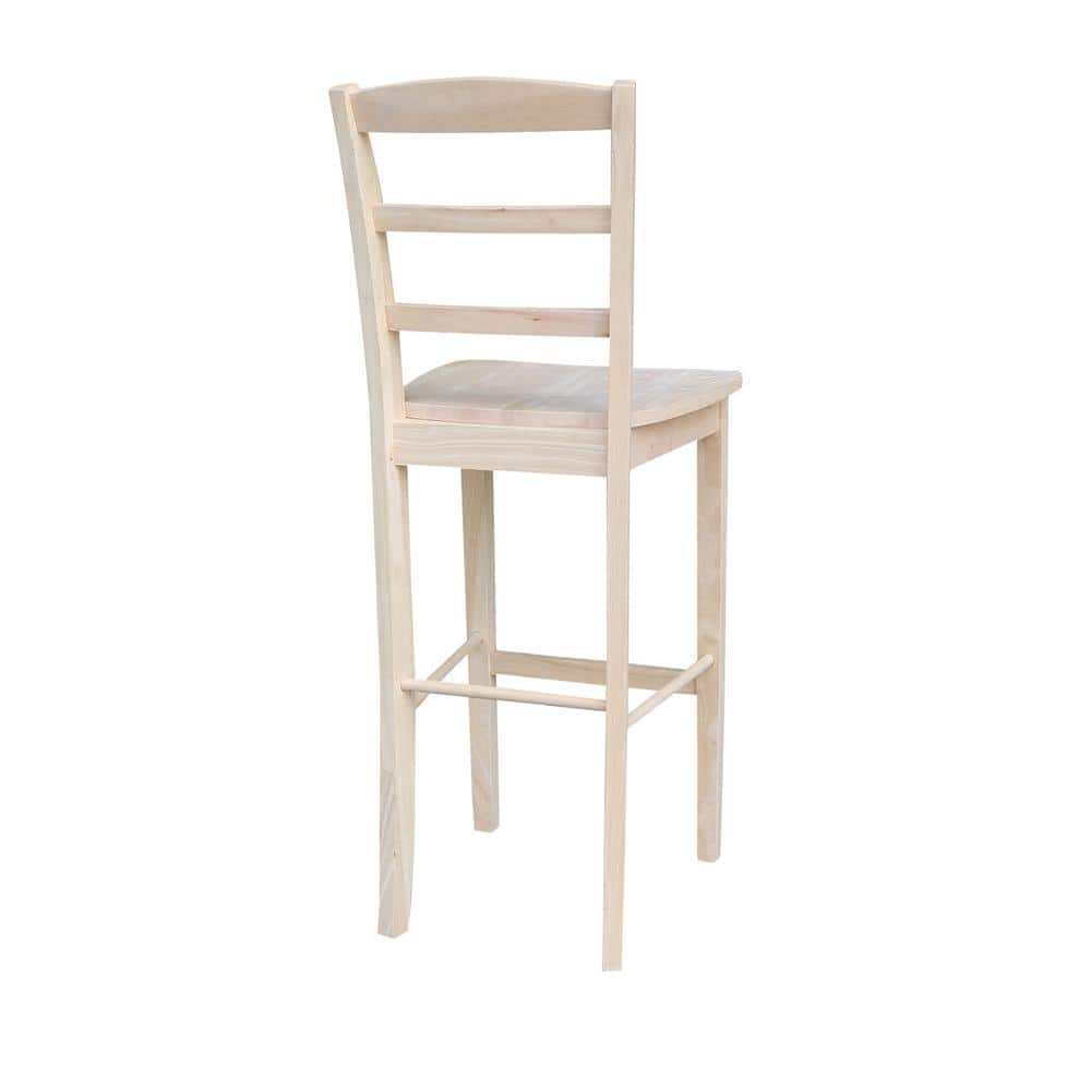 Madrid 30-Inch Unfinished Parawood Bar Stool