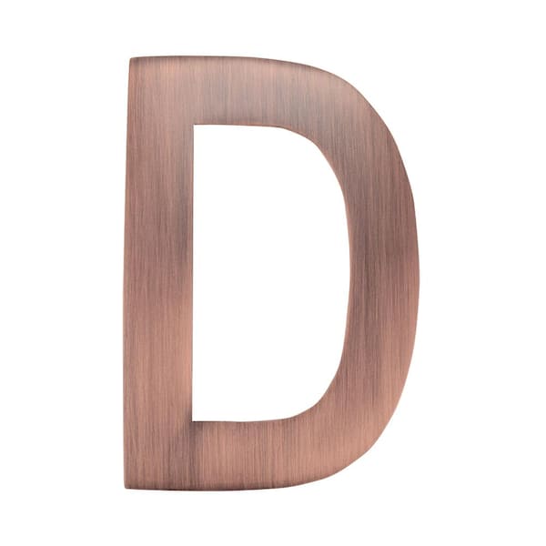 Architectural Mailboxes 4 in. Antique Copper Letter D Floating House