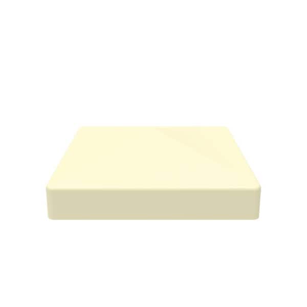 Louvered 6 in. x 6 in. Sand Vinyl Pyramid Fence Post Top