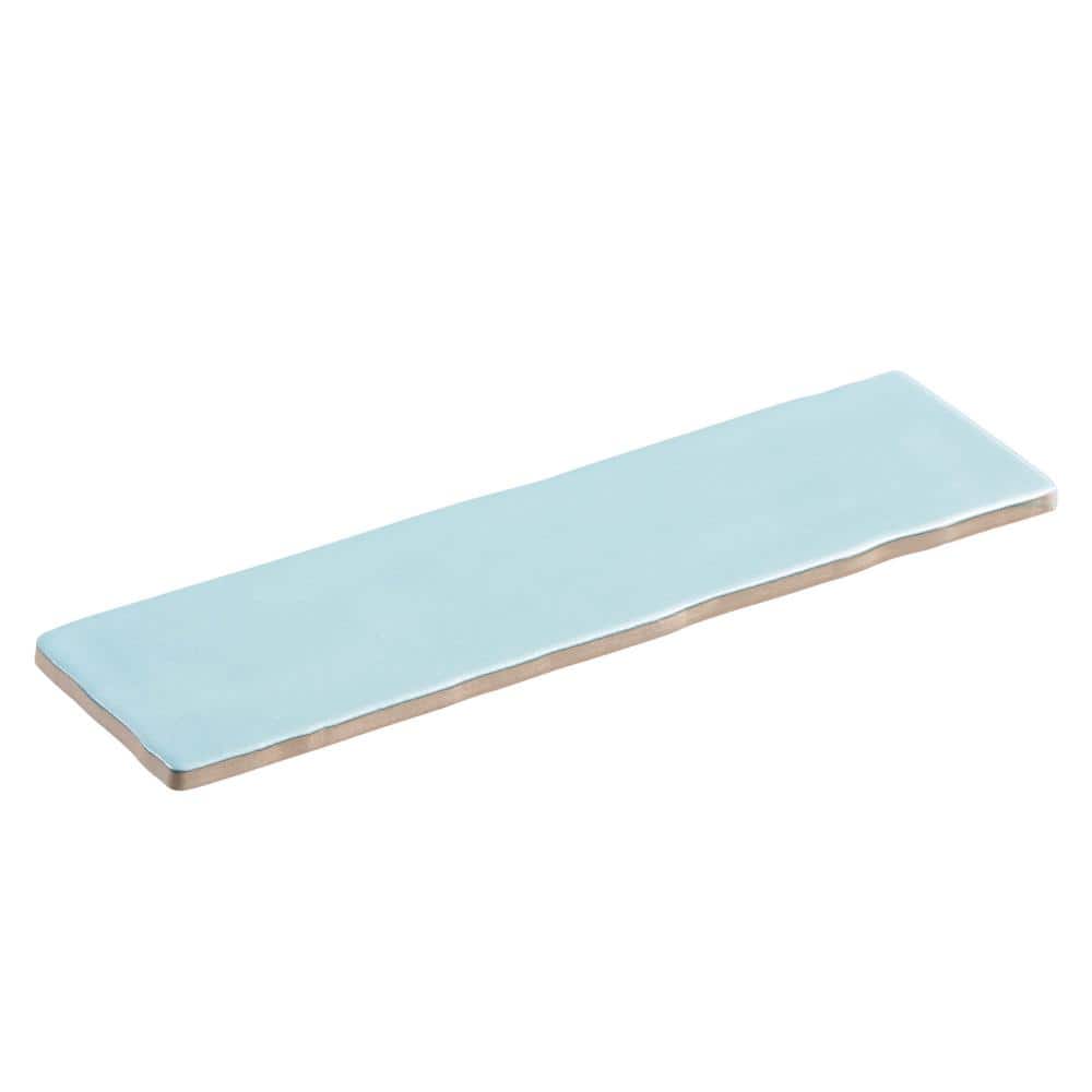 Parado Rectangle 11.02 in. x 2.95 in. Matte Elmana Green Porcelain Marble T