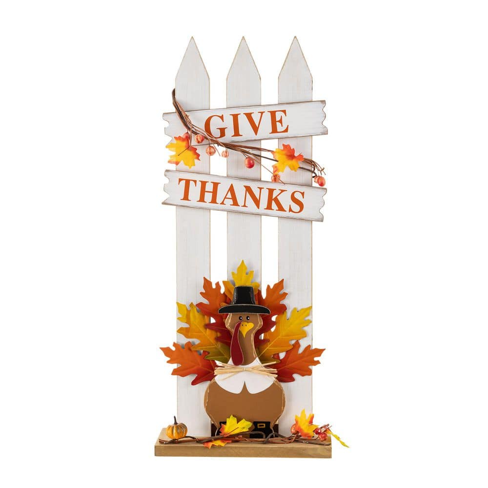 28 in. H Thanksgiving Wooden Fence Turkey Porch Decor price history on PriceWatchPro