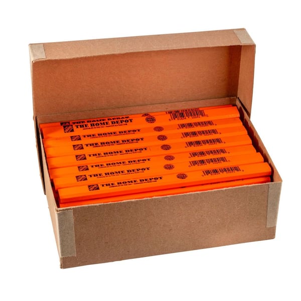 Oversized Carpenter Pencils Bulk Writing Utensil (72-Pack, Boxed)