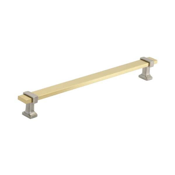 Amerock Overton 8-13/16 in. (224mm) Classic Brushed Gold/Satin Nickel Bar Cabinet Pull