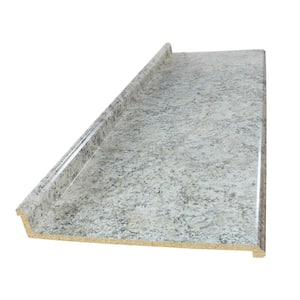 Hampton Bay 4 ft. Straight Laminate Countertop in Matte Pebble Piazza ...