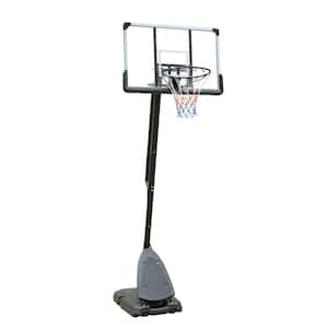 Outdoor Height Adjustable 7.5 to 10ft, 44 in. Backboard Portable Basketball Goal System with Stable Base and Wheels
