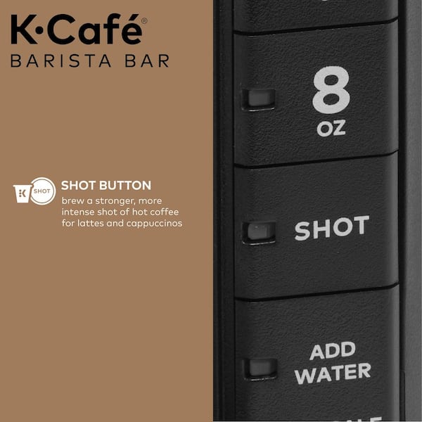 Keurig - Cafe Barista Bar Single Serve Cup Black Coffee Maker with frother