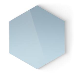 Giant Hexagon Blue Gray 9.38 in. x 10.83 in. x 5 mm in Metal Peel and Stick Wall Tile (2.12 sq.ft/pack)