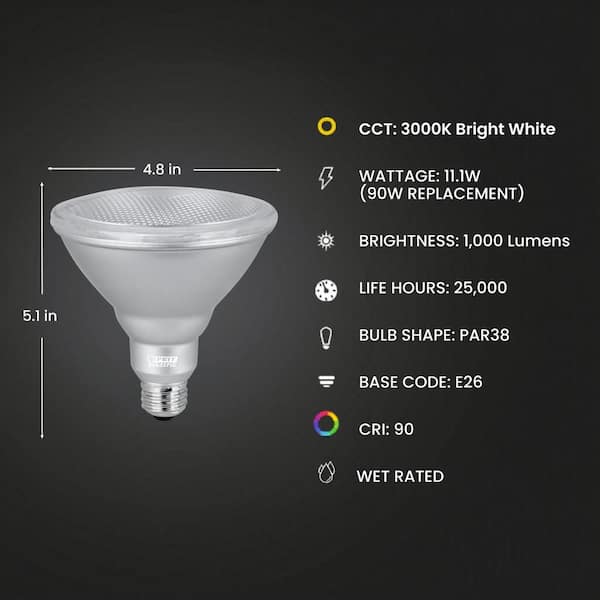Feit Electric 90-Watt Equivalent PAR38 Dimmable CEC Title 20