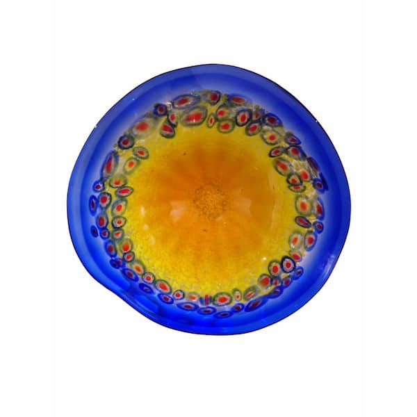 Dale Tiffany Westwind Wall 4 in. Wall Art Decor with Hand Blown Art Glass Style
