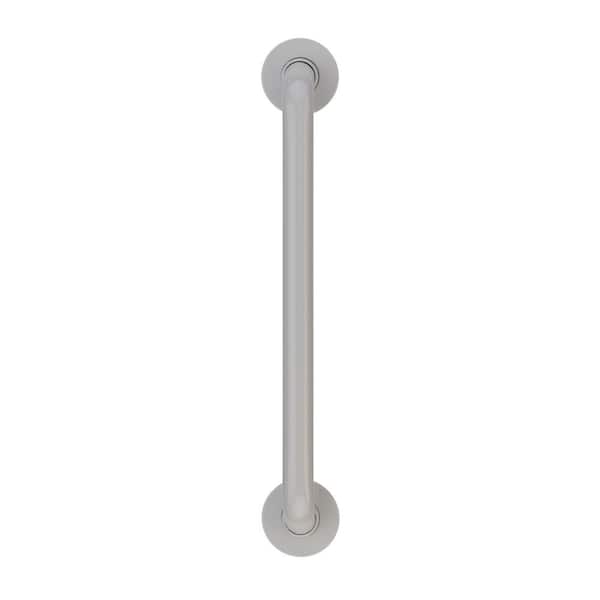 16 in. Contractor Antimicrobial Vinyl Coated Grab Bar in Light Gray