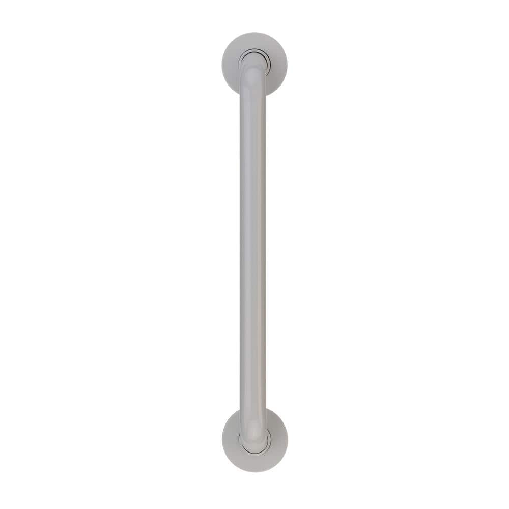 32  Light Gray Contractor Series Antimicrobial Vinyl Coated Grab Bar