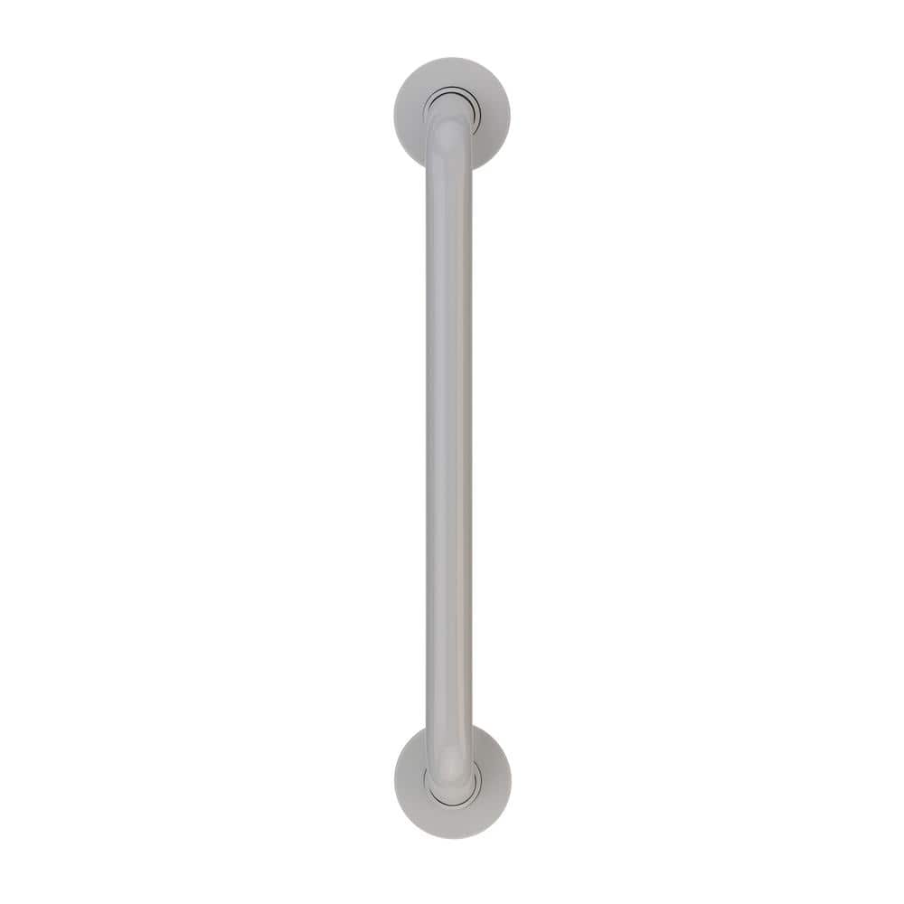 42 in. Contractor Antimicrobial Vinyl Coated Grab Bar in Light Gray