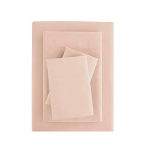 Brushed Soft Microfiber 4-Piece King Sheet Set in Cameo Pink