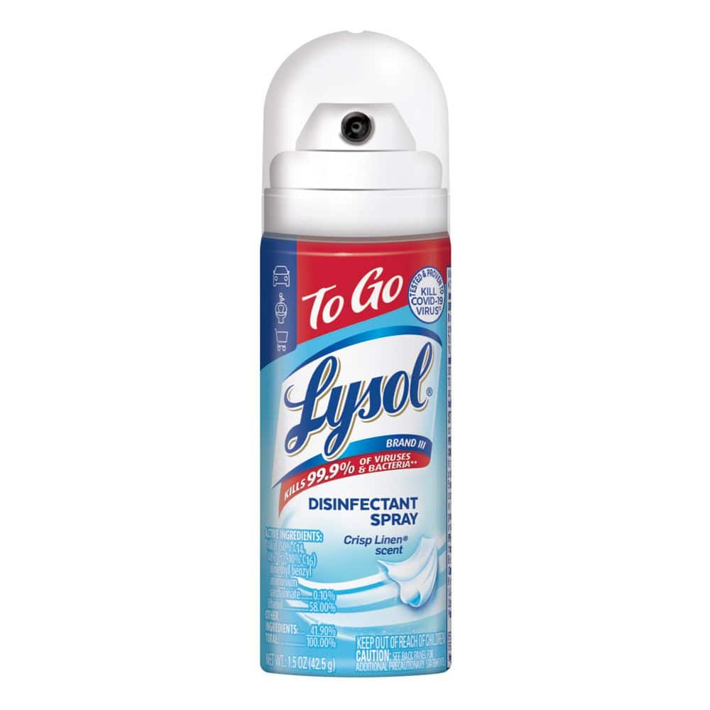 Lysol To Go 1.5 Oz. Crisp Linen Scent Disinfectant Spray