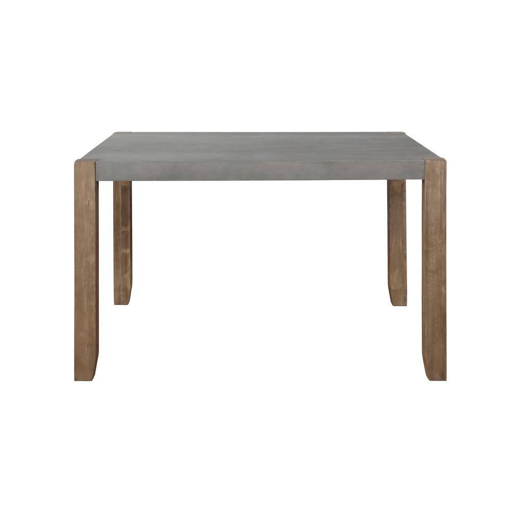 Loft-Style 30" Reclaimed Wood and Faux Concrete Dining Table