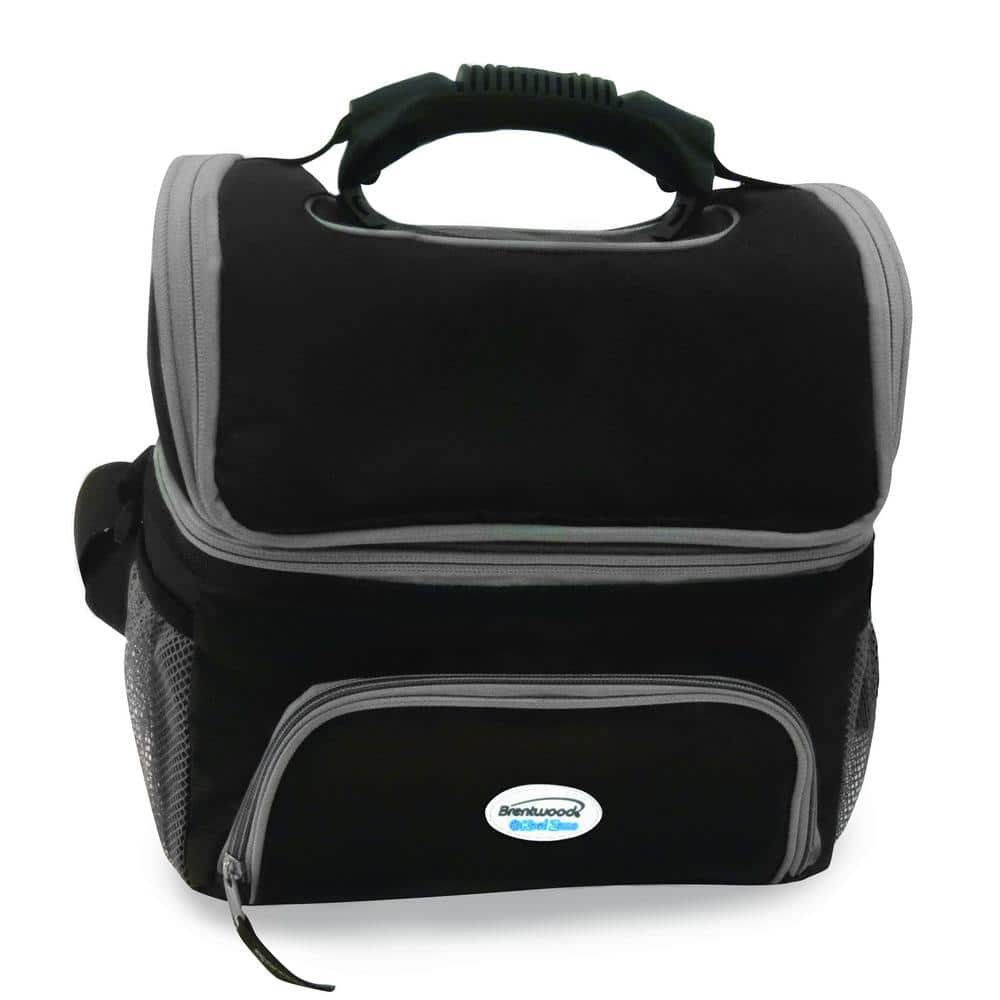 Brentwood 12 Can 4.5qt Cooler Bag with Extra Storage- Black -  98596397M