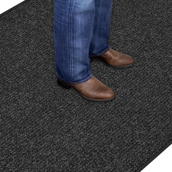 TrafficMaster Enviroback Charcoal 4 ft. x 6 ft. Non-Slip Indoor