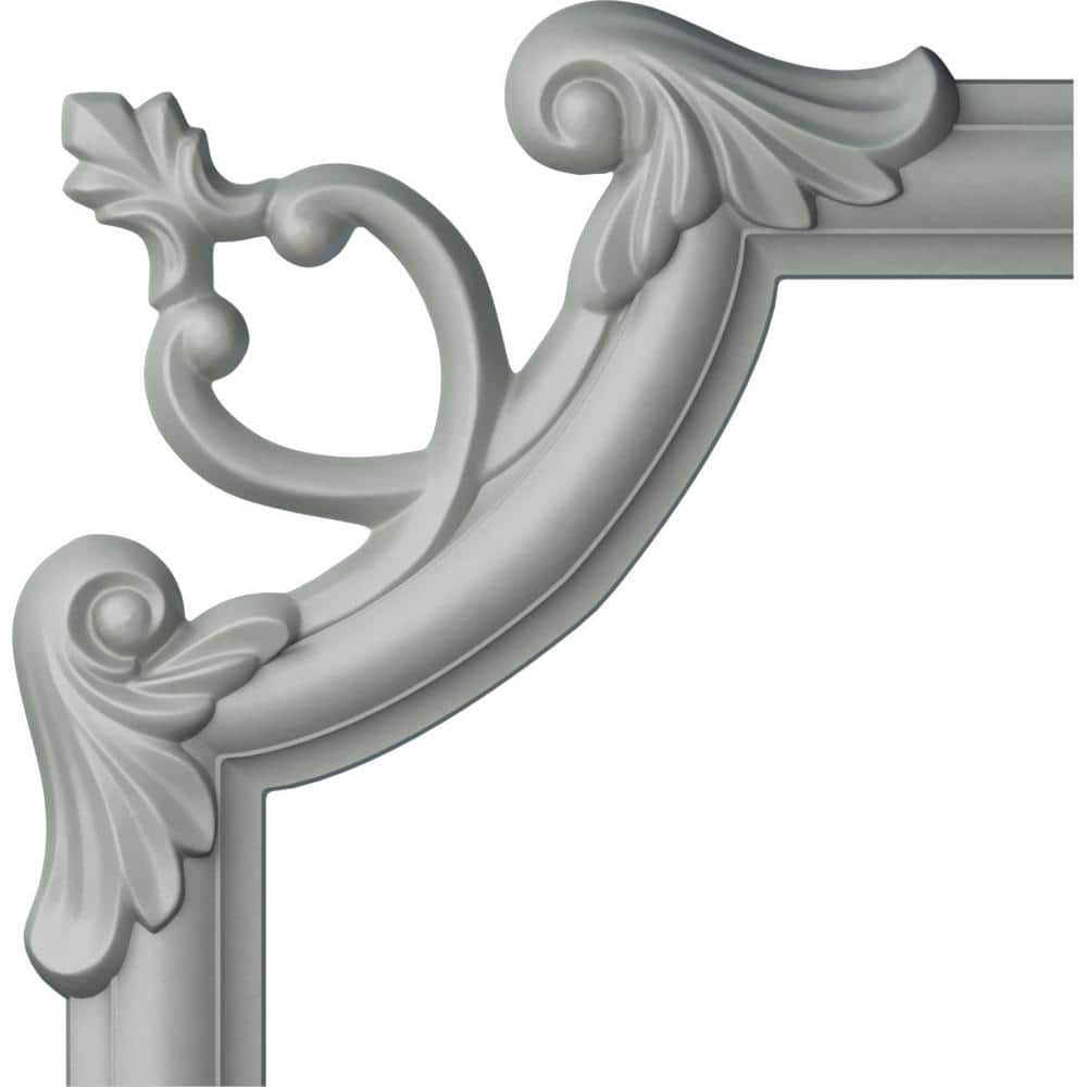 Ashford White Urethane Decorative Crown Moulding Corner