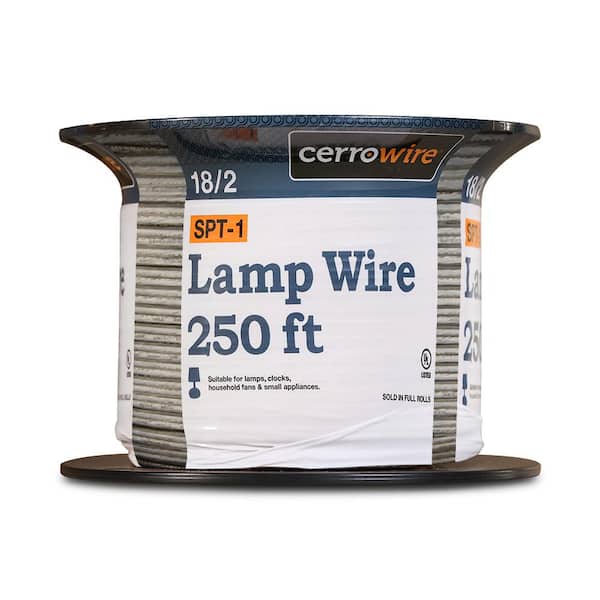 Cerrowire 250 ft. 18/2 Clear Stranded Copper Lamp Wire