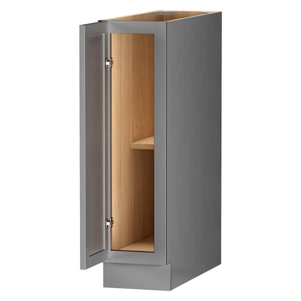 Keyport Shaker 9 in. W x 24 in. D x 34.5 in. H in Charcoal Plywood Tool-Free Ready To Assemble Base Kitchen Cabinet